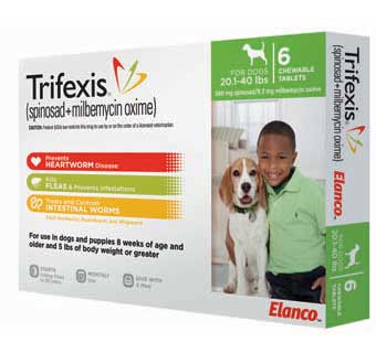 TRIFEXIS® 20.1-40 LB GREEN 6 DOSES (RX)