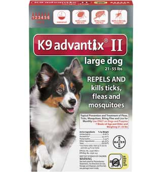 K9 ADVANTIX® II 21-55 LB – RED 6 PACK (AGENCY)
