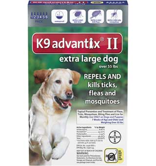K9 ADVANTIX® II OVER 55 LB – BLUE 6 PACK (AGENCY)