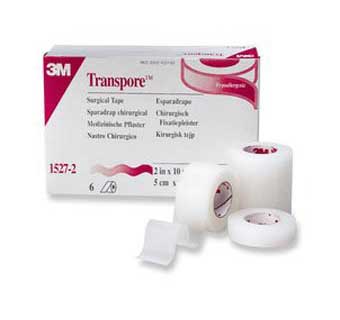 3M™ TRANSPORE™ SURGICAL TAPE 3 IN X 10 YD 4/PKG