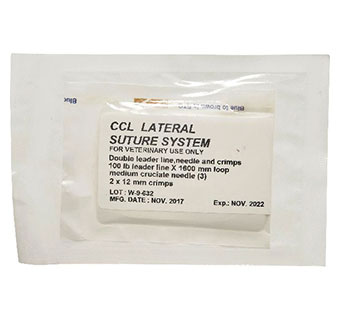 CCL LATERAL SUTURE SYSTEM DOUBLE SWAGED-ON LINE AND NEEDLE 100 LB X 800 MM