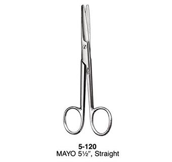 MAYO DISSECTING SCISSORS 5-3/4 IN STRAIGHT STANDARD BEVELED BLADES 1/PKG