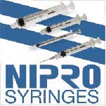 NIPRO DISPOSABLE 3 CC LL SYRINGES WITH NEEDLE 22 GA X 3/4 IN 100/PKG