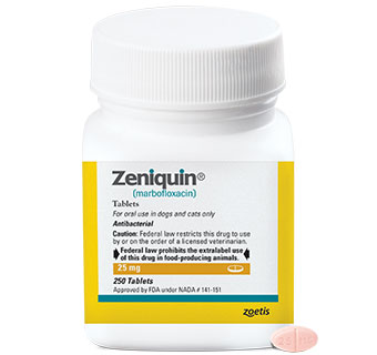 ZENIQUIN® (MARBOFLOXACIN) TABLETS 25 MG 250/BOTTLE (RX)