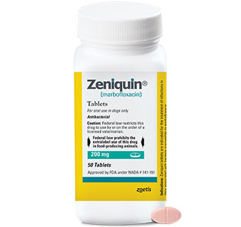 ZENIQUIN® (MARBOFLOXACIN) TABLETS 200 MG 50/BOTTLE (RX)