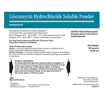 LINCOMYCIN  HYDROCHLORIDE SOLUBLE POWDER 160 G PACK (RX)