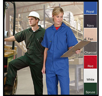 FIVE ROCK® SHORT SLEEVE COVERALL - REGULAR FIT – RED - MEDIUM