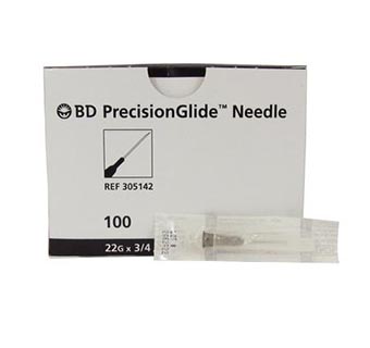 Bd Precisionglide™ Disposable Needle 22 Ga X 3 4 In 100 Pkg - Animal 