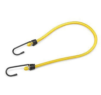 BUNGEE CORD WITH BLACK VINYL-COATED HOOKS 24 IN L