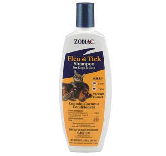 ZODIAC FLEA AND TICK SHAMPOO FOR DOGS OR CATS 12 OZ