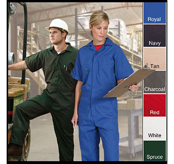 FIVE ROCK® SHORT SLEEVE COVERALL - RELAXED FIT – RED - 3XL