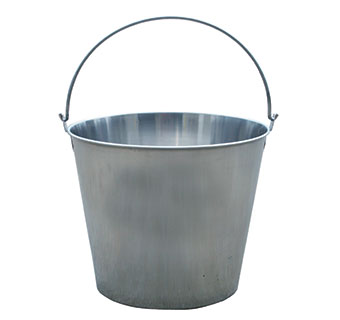 STAINLESS STEEL DAIRY PAIL - 16 QUART - EACH