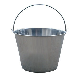 STAINLESS STEEL DAIRY PAIL - 20 QUART - EACH