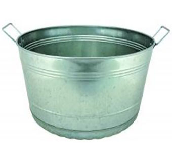 GALVANIZED BUSHEL TUB - 8 GALLON - EACH