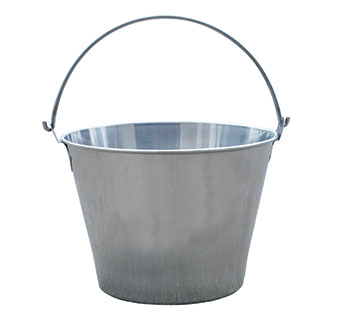 STAINLESS STEEL DAIRY PAIL - 9 QUART - EACH