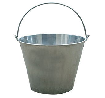 STAINLESS STEEL DAIRY PAIL - 13 QUART - EACH