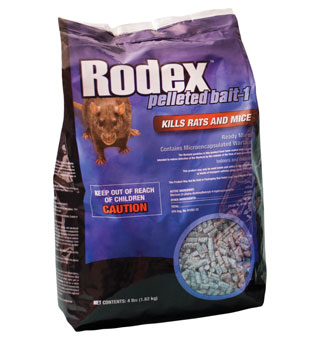 RODEX™ PELLETED BAIT-1  1/8 PELLETS IN 4 LB RESEALABLE POUCH