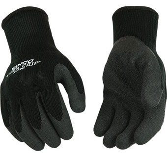 WARM GRIP® 1790 PROTECTIVE GLOVES THERMAL COATED PALM BLACK/GRAY MED