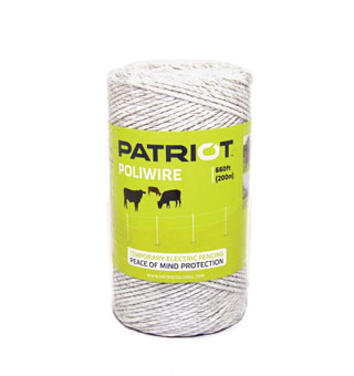 PATRIOT™ POLYWIRE STAINLESS STEEL 6 STRAND WHITE 660 FT