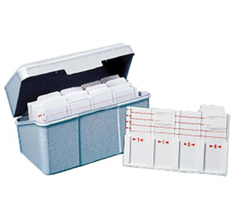 SLIDE STORAGE AND INDEX BOX FOR MICROSCOPES