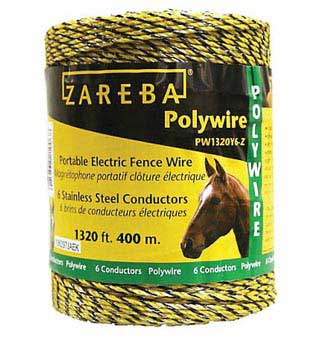 ZAREBA® FI-SHOCK® STANDARD 6-STRAND ELECTRIC FENCE POLYWIRE 656 FT L