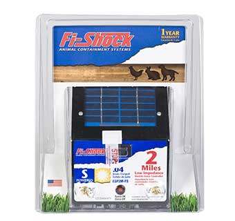 FI-SHOCK 2 MILE SOLAR POWERED LOW IMPEDANCE PET DETERRENT FENCE ENERGIZER