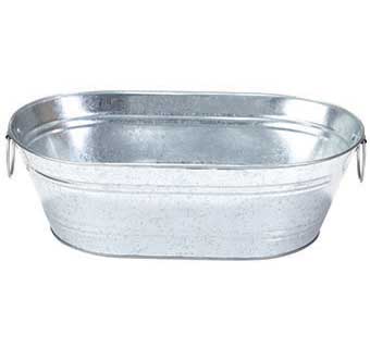 GALVANIZED OVAL TUB - 4 GALLON - EACH