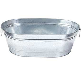 GALVANIZED OVAL TUB - 5.5 GALLON - EACH