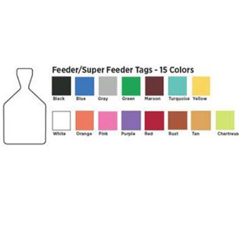 SUPER FEEDER TEMPLE TAG - CHARTREUSE - 50/BAG