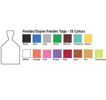 SUPER FEEDER TEMPLE TAG - TAN - 50/BAG