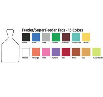SUPER FEEDER TEMPLE TAG - WHITE - 50/BAG