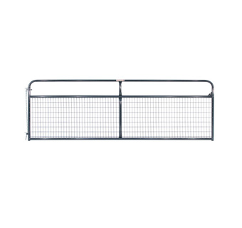 WATCHMAN ADJUSTABLE WIRE FILLED TUBE GATE 2 IN X 4 IN BLACK 10 FT L
