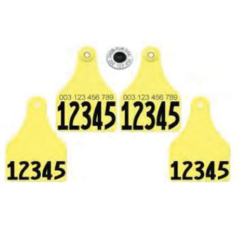 TAMPERPROOF™ HALF DUPLEX FEMALE GLOBAL EID TAG SPR MAXI 33 LAYOUT YEL