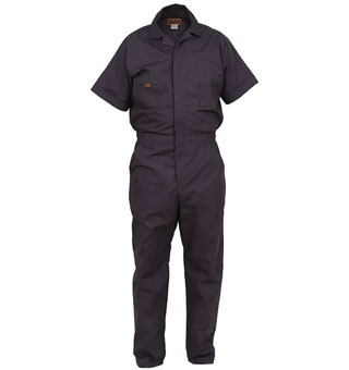FIVE ROCK® T70090 POPLIN COVERALL SHORT SLEEVE RELAXED FIT CHARCOAL TALL 4XL