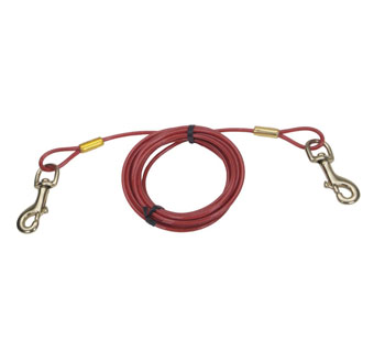 TITAN® HEAVY CABLE DOG TIE-OUT WITH SNAP 20 FT L