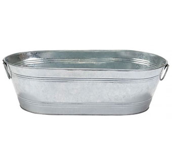 GALVANIZED OVAL TUB - 7.5 GALLON - EACH