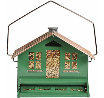 PERKY-PET SQUIRREL-BE-GONE II GREEN HOME STYLE WILD BIRD FEEDER 8 LB CAPACITY