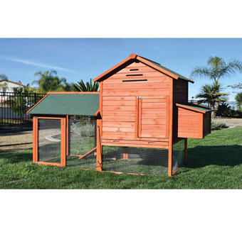 RAISED CHICKEN COOP WOOD 89 IN X 30-1/2 IN X 57 IN