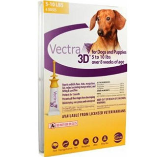 VECTRA 3D™ FOR DOGS AND PUPPIES 5-10 LB 6 DOSE 12/PKG