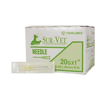 TERUMO® SUR-VET® HYPODERMIC NEEDLE 20 GA X 1 IN 100/PKG