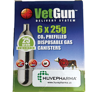 AGRILABS® VETGUN™ CO2 CARTRIDGE 25 G 6/PKG