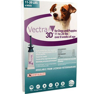 VECTRA 3D™ FOR DOGS AND PUPPIES 11-20 LB 6 DOSE 12/PKG