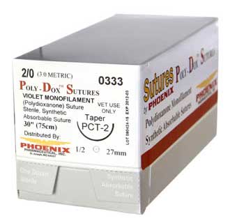 POLY-DOX POLYDIOXANONE SYNTHETIC SUTURE 0 PCP-1 30 INCH 12 COUNT