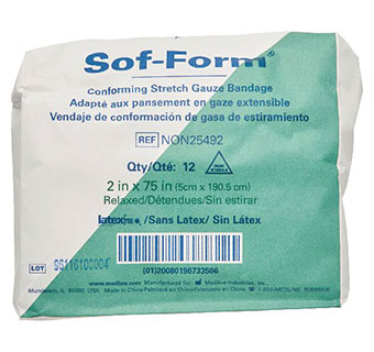 SOF-FORM® NON-STERILE CONFORMING BANDAGES 2 IN X 75 IN; 12/PKG
