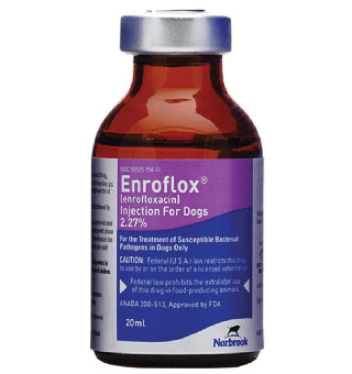 ENROFLOX® (ENROFLOXACIN) INJECTION FOR DOGS 2.27% 20 ML 1/PKG (RX)