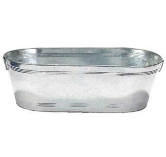 GALVANIZED OVAL TUB - 16 GALLON - EACH