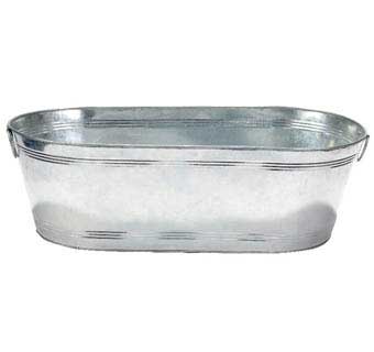 GALVANIZED OVAL TUB - 10.5 GALLON - EACH