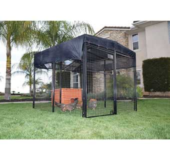 DOG KENNEL SHADE TOP WITH BUNGIES 10 FT X 10 FT