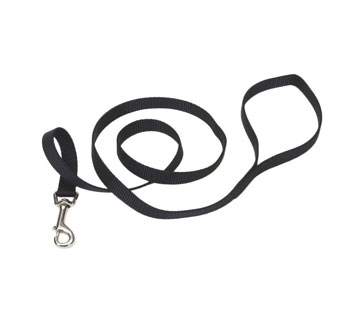 00404 SINGLE-PLY DOG LEASH NYLON 5/8 IN X 4 FT BLACK