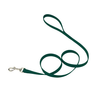 00404 SINGLE-PLY DOG LEASH NYLON 5/8 IN X 4 FT HUNTER GREEN